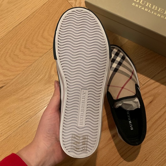 Burberry Vintage Check Cotton Slip-on Sneakers - Picture 5 of 12